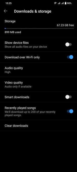 YouTube Music download and storage options