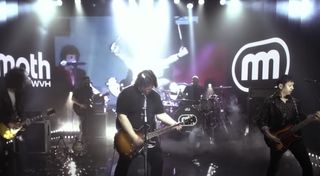 Wolfgang Van Halen performing on 'Jimmy Kimmel Live!' with his band, Mammoth WVH