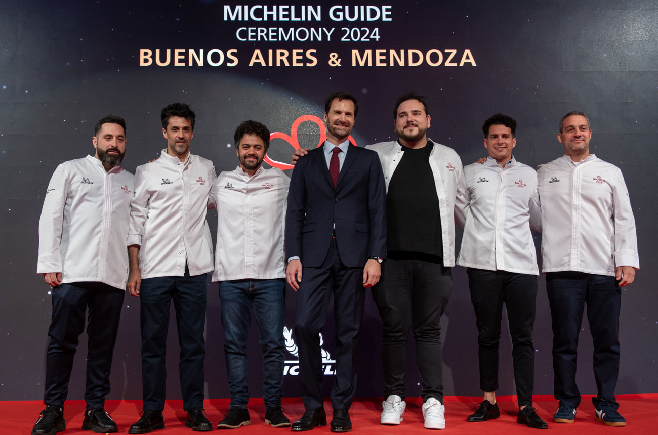 Some of the celebrated chefs at the Michelin Guide Buenos Aires &amp; Mendoza 2024 ceremony
