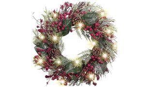 Pre-lit Christmas wreath