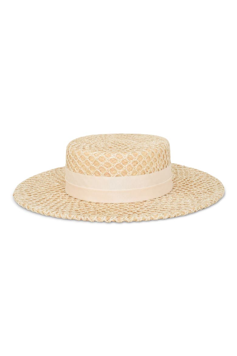 Marion Woven Straw Boater Hat