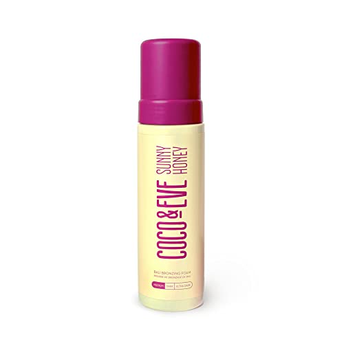 Coco & Eve Sunny Honey Bali Bronzing Self Tanner Mousse - (medium) All Natural Sunless Tanning Mousse | Instant Self Tanning Lotion With Bronzer and Skin Moisturizer (6.7 Fl Oz)