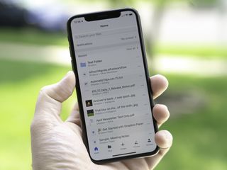 Dropbox on iPhone X