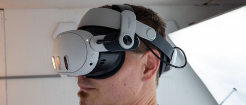 A BoboVR M3 Pro headstrap replacement on a Meta Quest 3