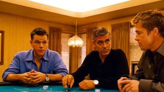 Matt Damon, George Clooney and Brad Pitt in Ocean's Eleven