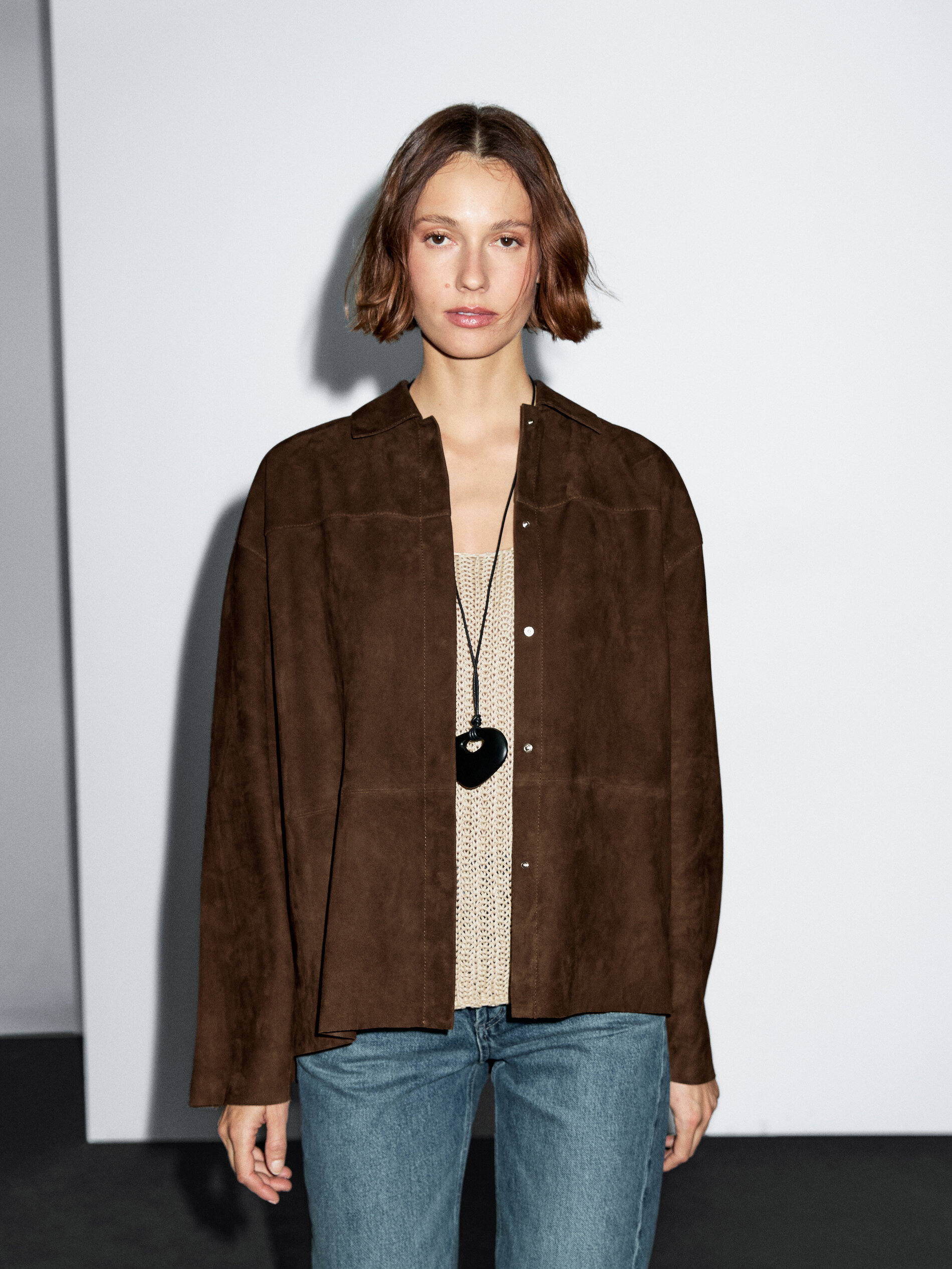 Suede Leather Overshirt