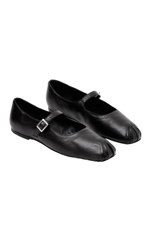 COS Pleated Leather Mary-Jane Ballet Flats (Were $170) 