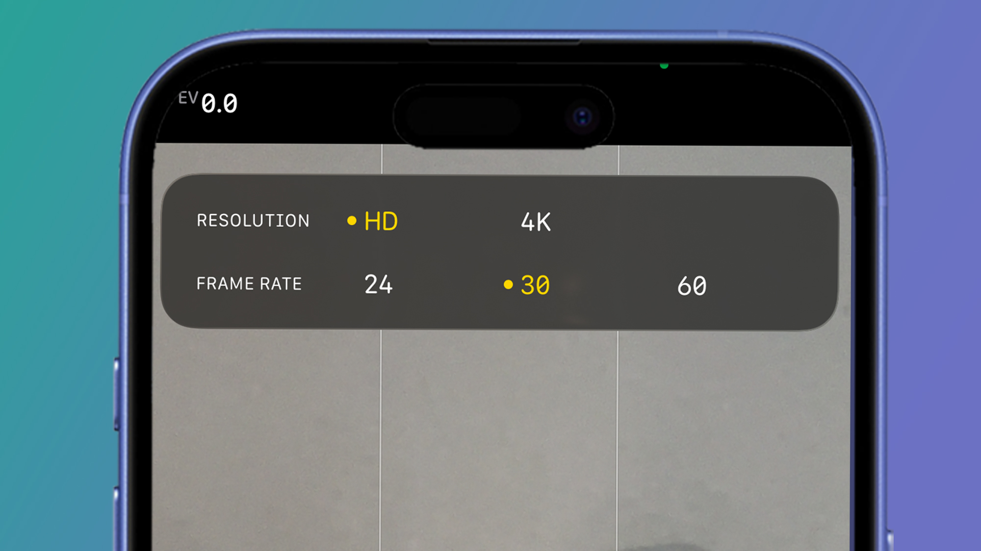 An iPhone running iOS 26 showing the new video menu