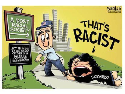 Editorial cartoon Sotomayor race