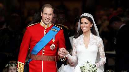 William and Kate's on their wedding day in 2011