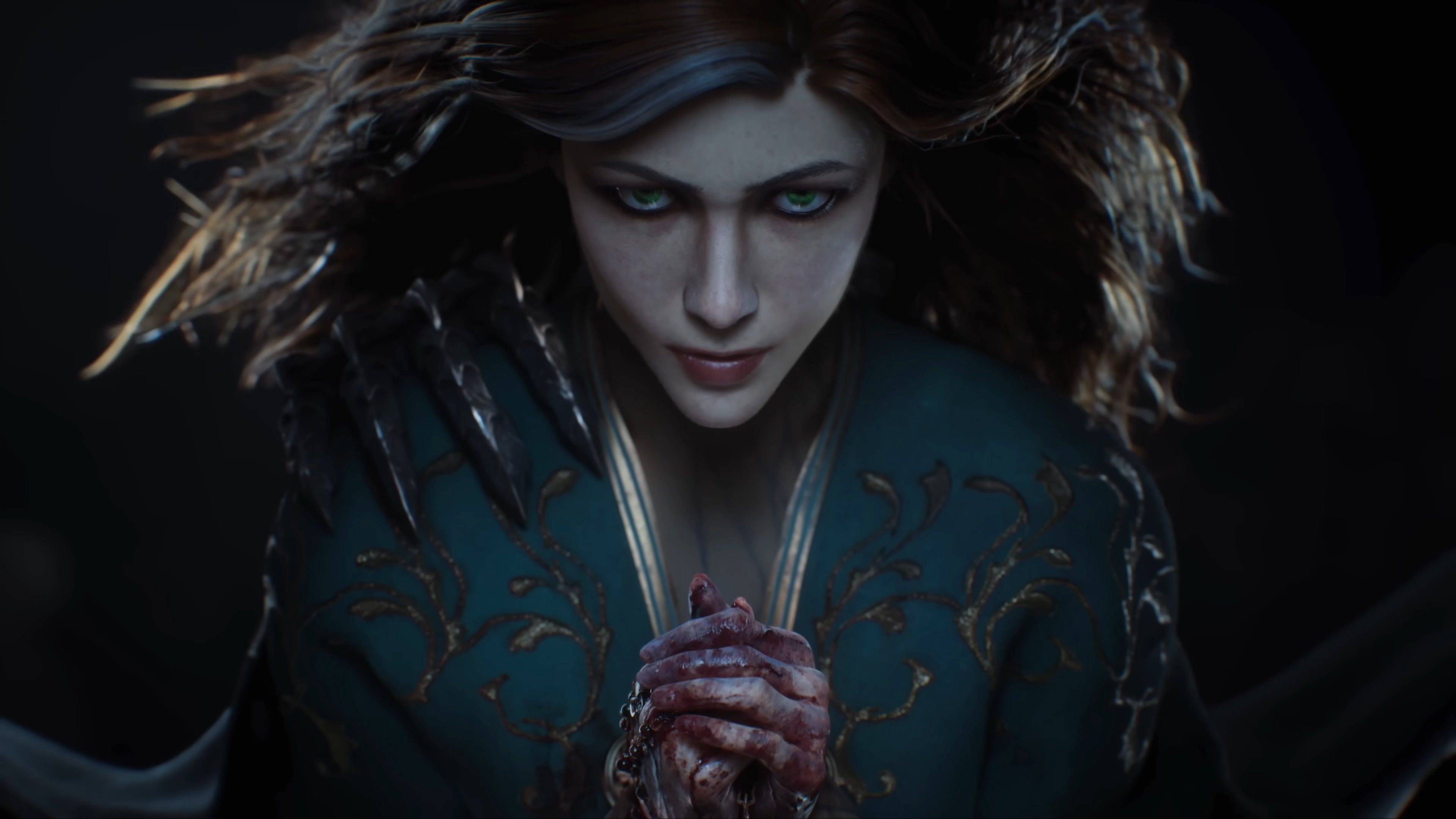 Lords of the Fallen 2 woman clutching her hands together in prayer