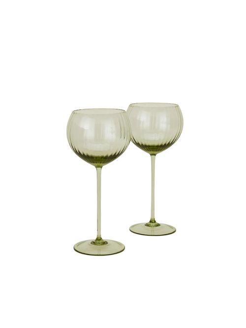 Ribbed Red Wine Glass, Set of 2 