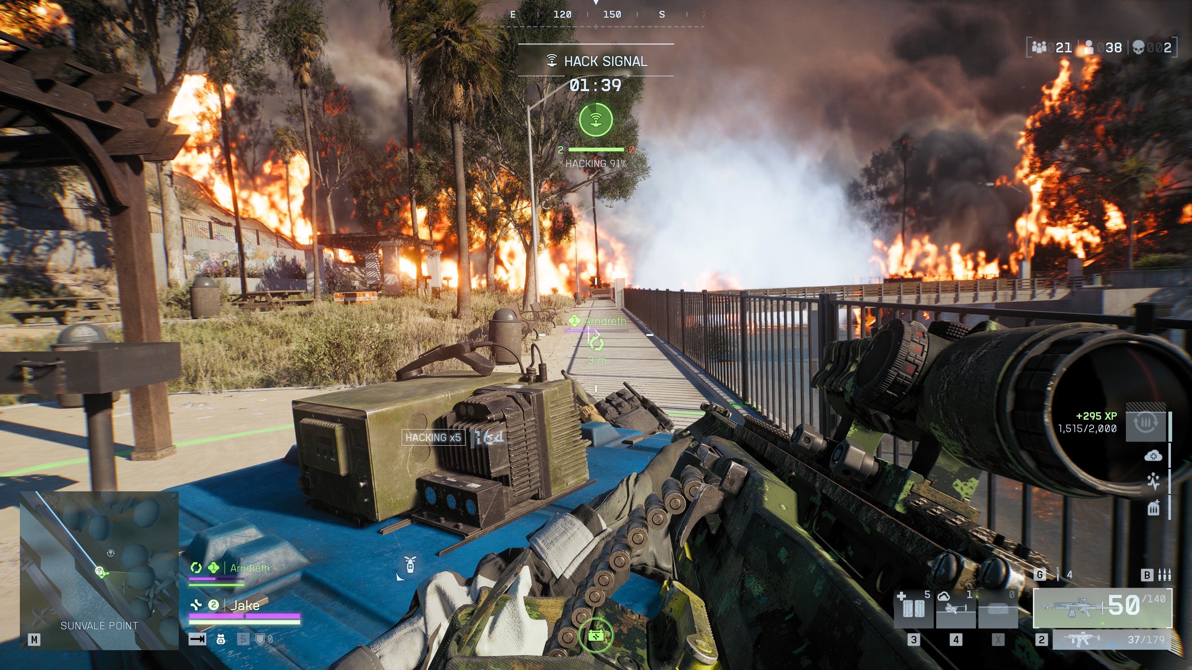 Taking cover with a sniper while completing a mission in Battlefield Redsec