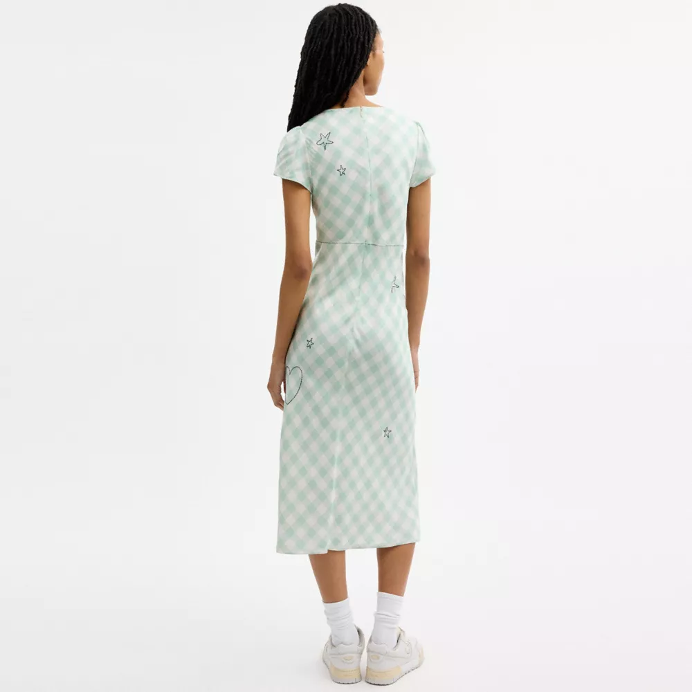 Coach | Brain Dead Embroidered Gingham Dress
