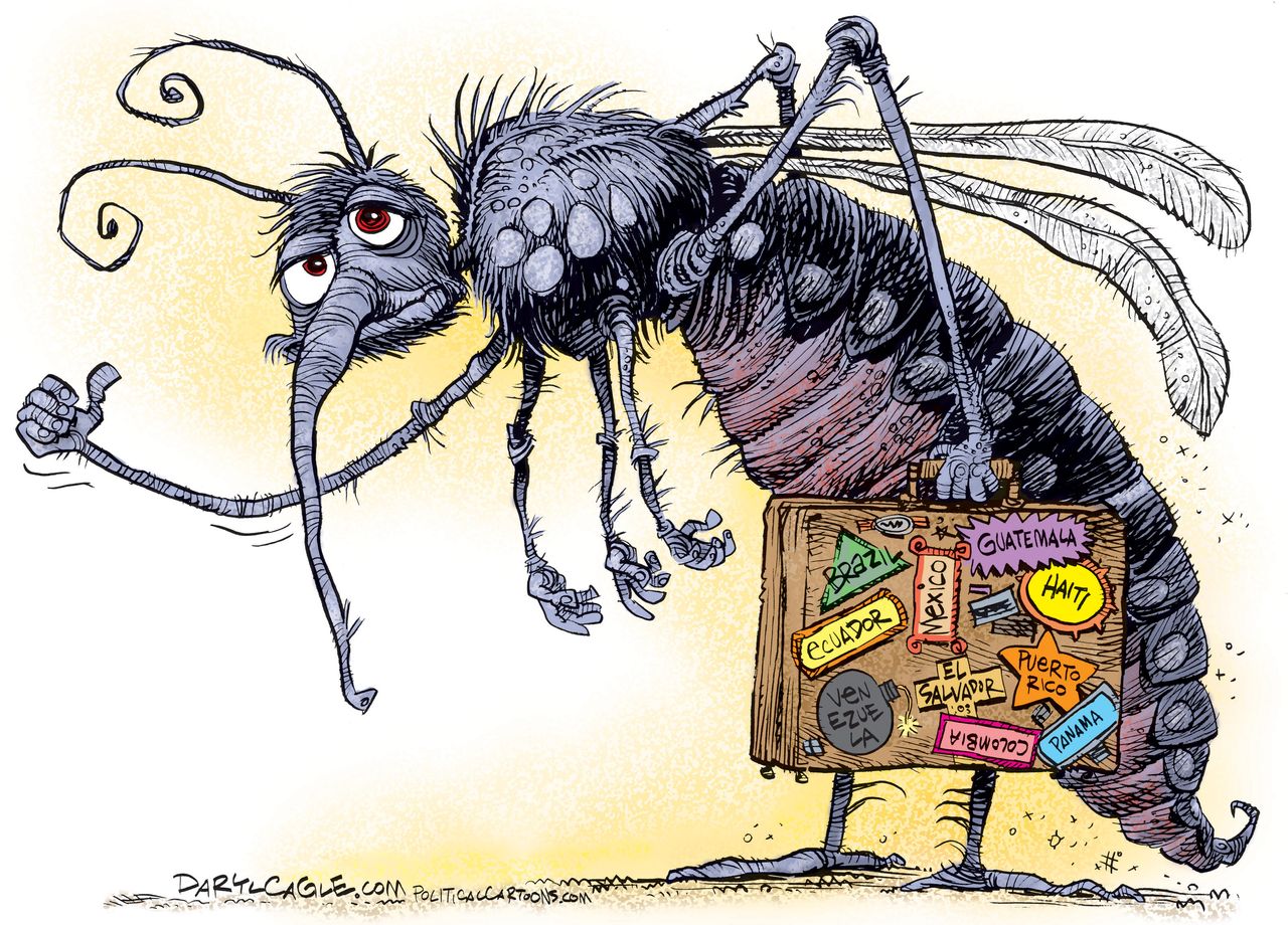 Editorial Cartoon U.S. Zika Virus