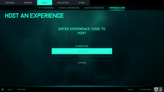 Battlefield Portal experience code landing page