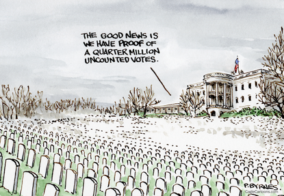 Political Cartoon U.S. Trump COVID election