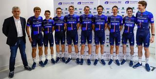 Marc Madiot with some of his 2023 riders 