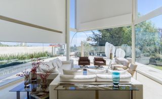 Casa Country Club's white themed living room