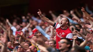 Football fans celebrating