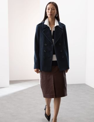 Pure Wool Tailored Coat