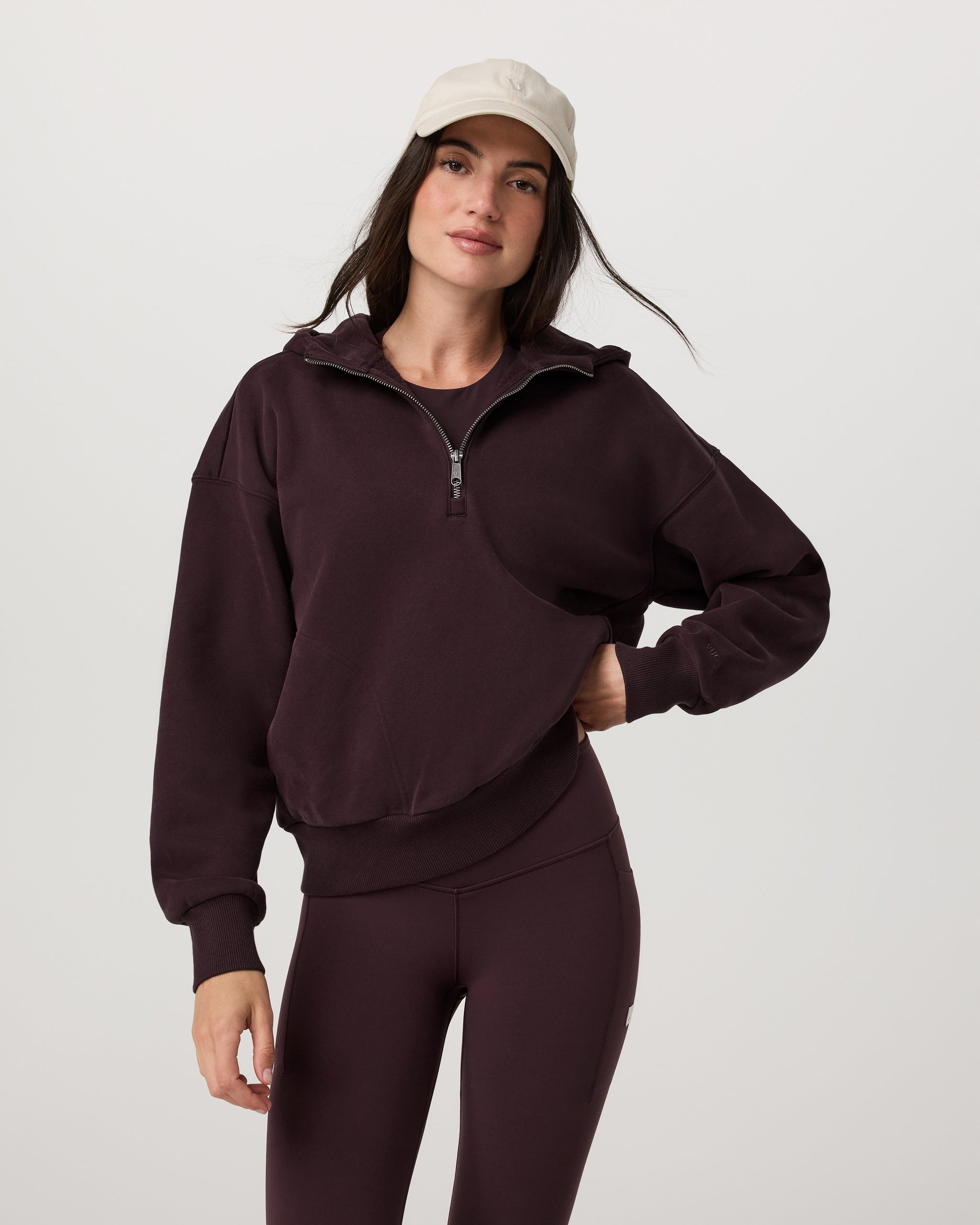 Restore Relaxed Half Zip Hoodie - Raisin - Xxs
