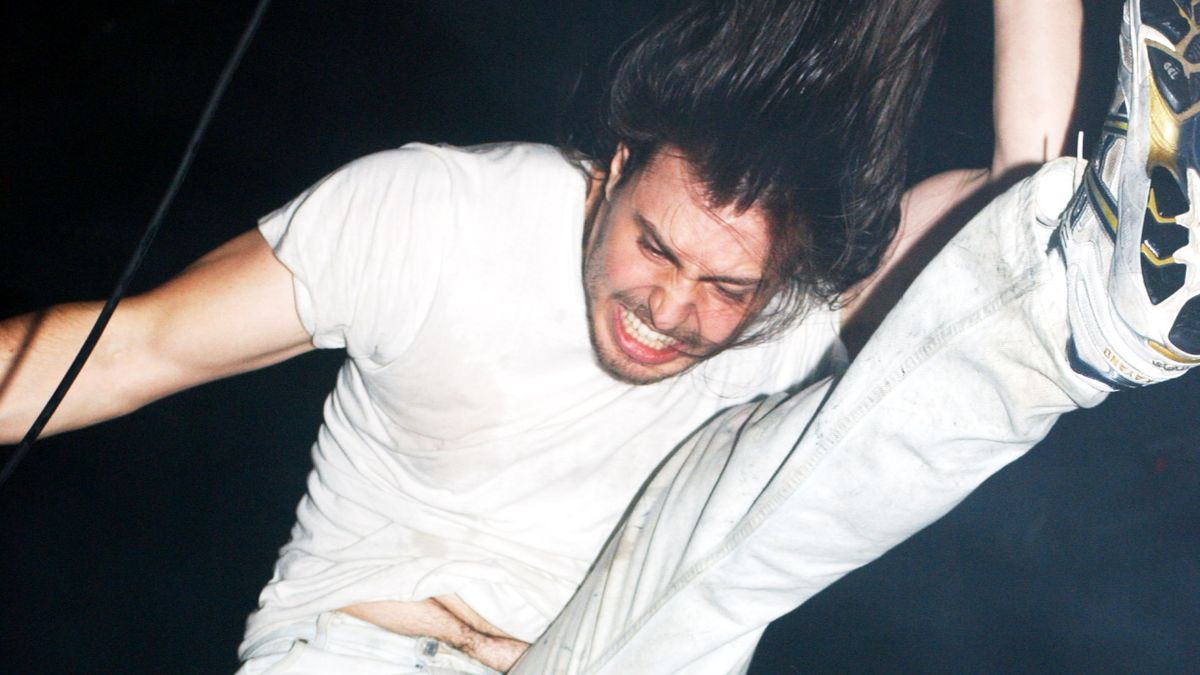 Andrew WK on stage in 2002