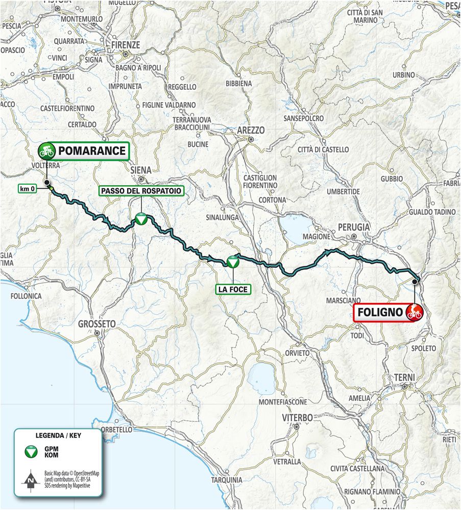 Stage 3 of the 2019 Tirreno-Adriatico finishes in Foligno, Umbria