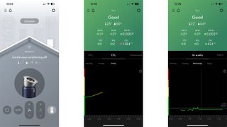 Dyson Purifier Big+Quiet Formaldehyde iOS app screenshots