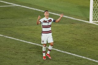 Ronaldo reacts in frustration as Portugal's reign comes to an end