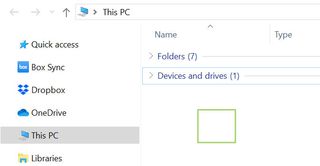 How to move Devices and drives to the top of the This PC window