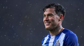 Porto winger Otavio, in the rain