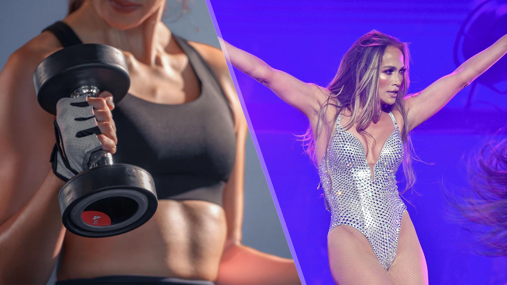 You don't need heavy weights to sculpt a strong core — I trained like JLo using this 3-move dumbbell workout from her personal trainer