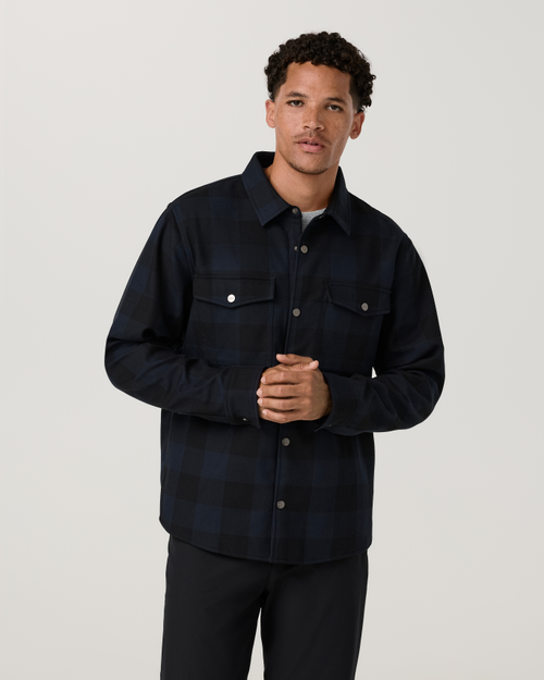 Vuori Range Shirt Jacket (Ink Arrowhead Plaid)