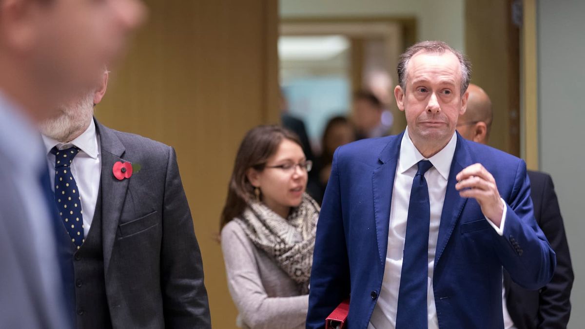 Lord Callanan arrives for an EU General affairs Council in the Europa, the EU Council headquarter, the EU Commission headquarter