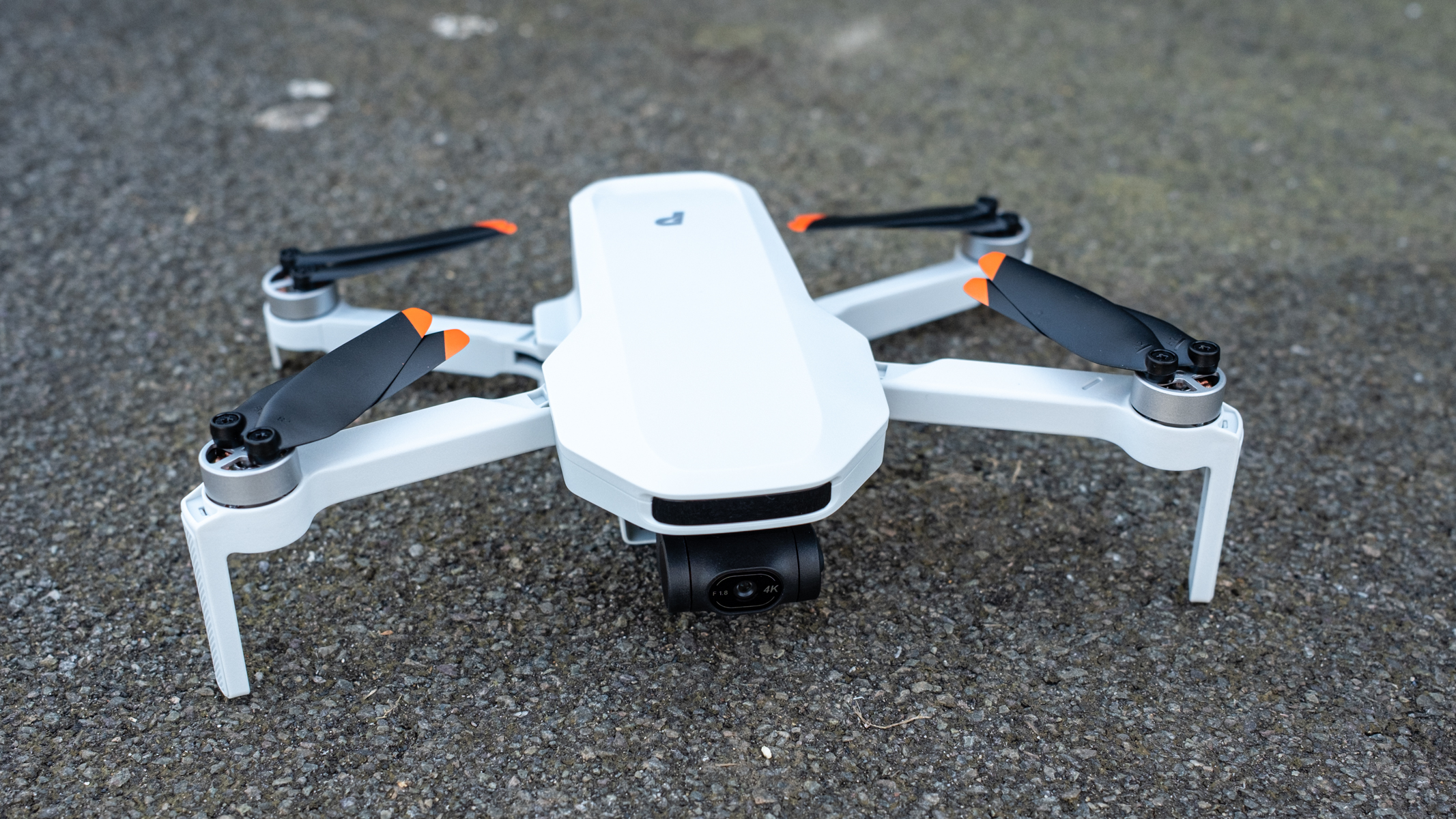 Potensic Atom 2 unfolded on tarmac