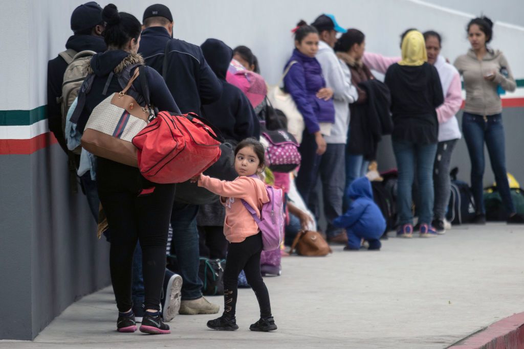 Families at the border.