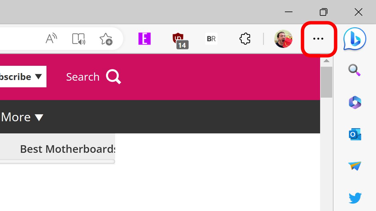 Microsoft Edge Drop feature on desktop
