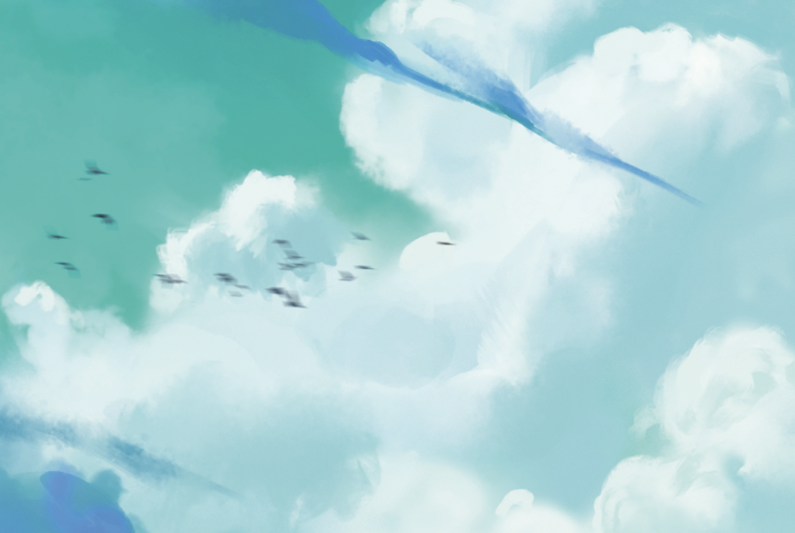 Painting clouds in Photshop