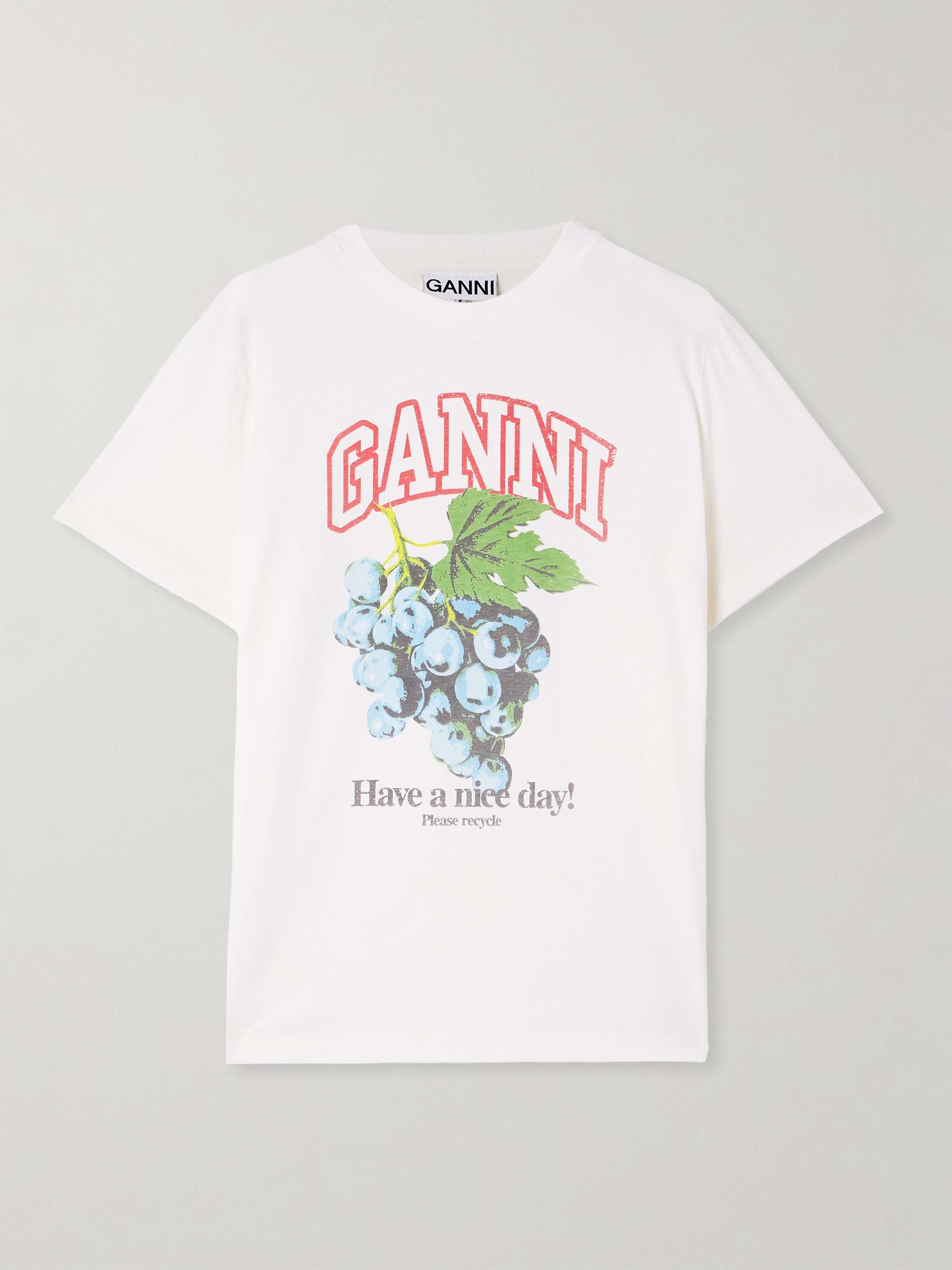 Grapes Printed Organic Cotton-Jersey T-Shirt