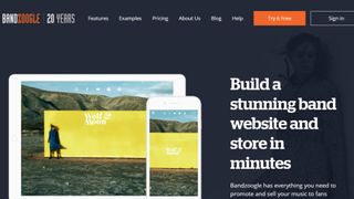 Website screenshot for Bandzoogle.