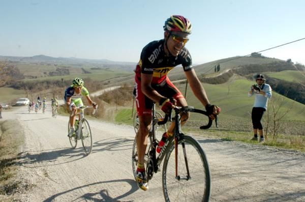 Philippe Gilbert (BMC Racing Team) on the dirt roads