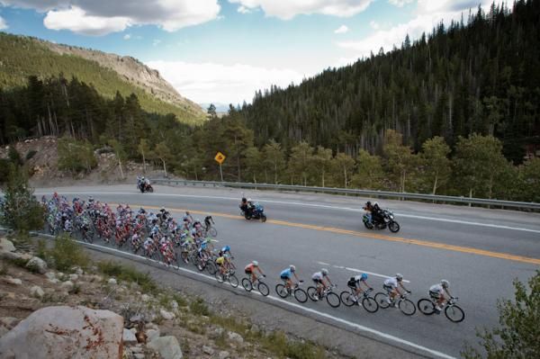 The main group hits the bottom of the Monarch Pass climb.