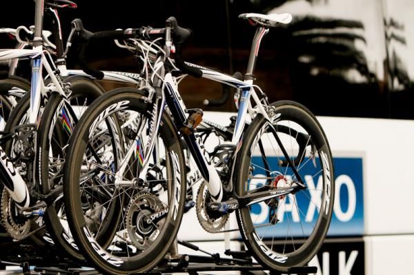 One of Team Saxo Bank's Specialized bikes.