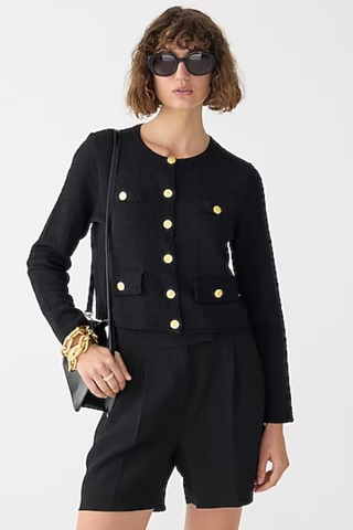 J.CREW Cropped lady jacket in textured bouclé