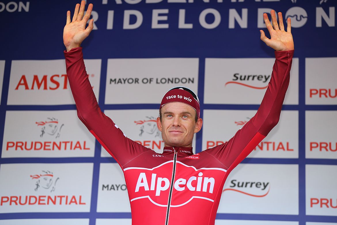 Alexander Kristoff on the RideLondon Classic podium