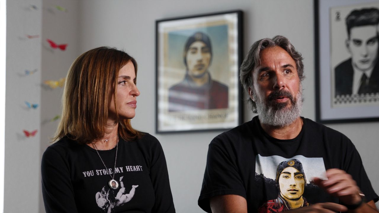 The parents of Joaquin Oliver during an interview 