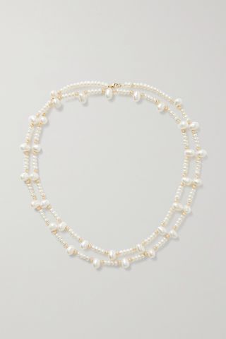 + Net Sustain Gold Pearl Necklace