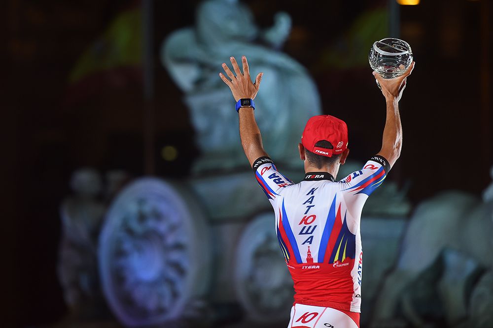 Joaquim Rodriguez on the final Vuelta podium.