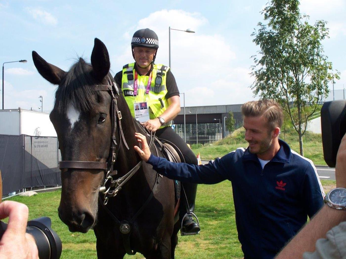 David Beckham meets Mounted